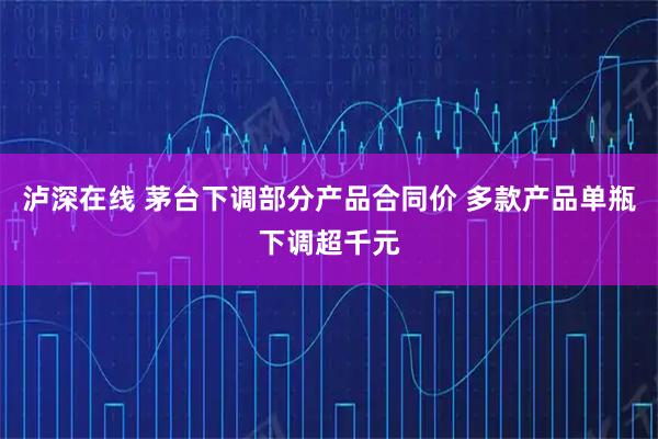 泸深在线 茅台下调部分产品合同价 多款产品单瓶下调超千元
